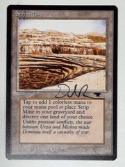 V1304: Strip Mine: NM: Antiquities: Signed/Autographed: Daniel Gelon: Black